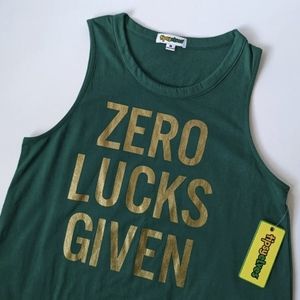 "Zero Lucks Given" Tipsy Elves Tank, Women's Small